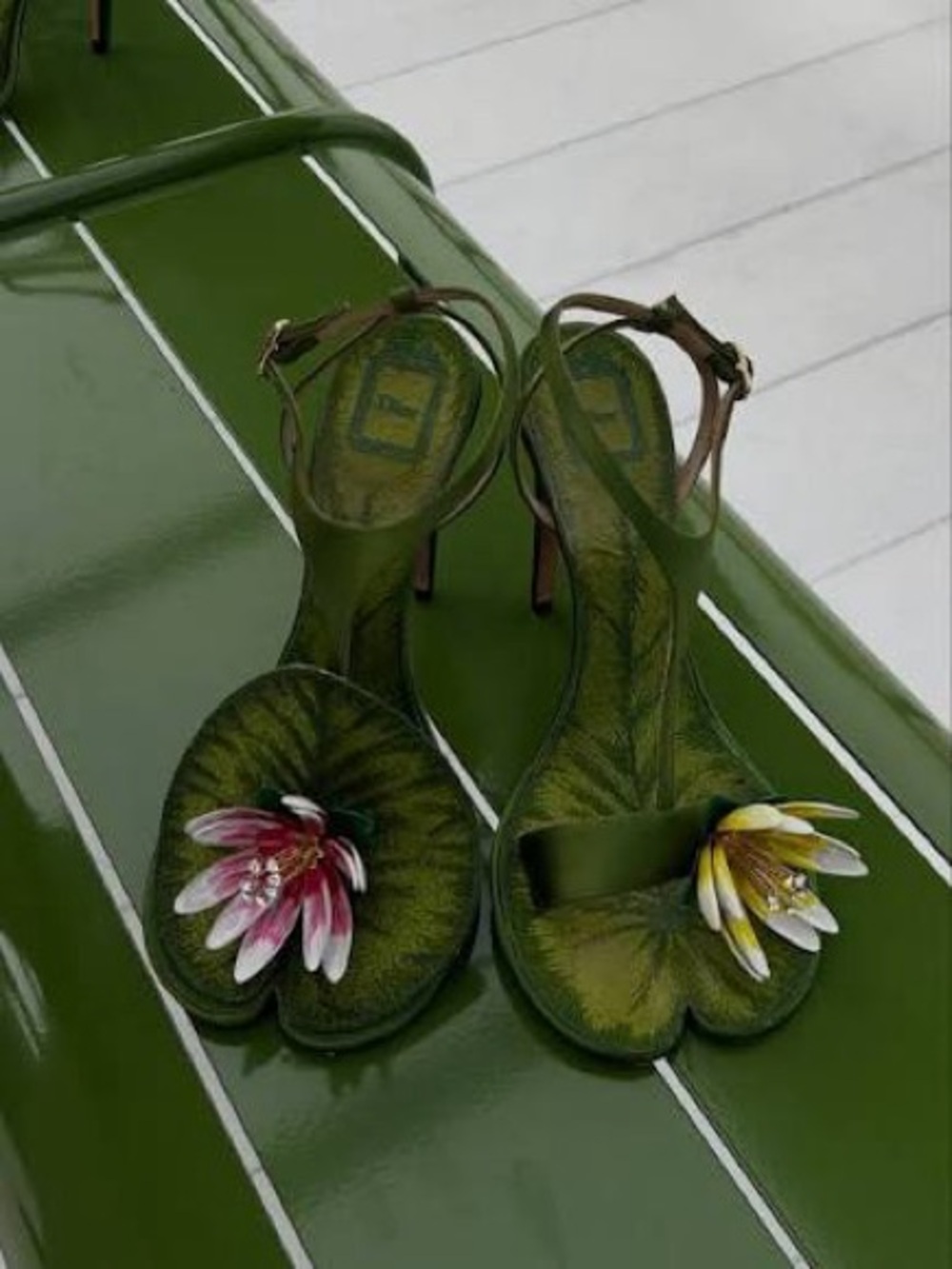 NWB Dior Nympheas Water Lily Sandal Heel sz36.5 - Picture 8 of 12
